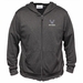 U.S. Air Force Hap Wing Symbol Retired Men's 100% Polyester Heather Grey USA Full-Zip Hoodie