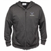 U.S. Air Force Hap Wing Symbol Veteran Men's 100% Polyester Heather Grey USA Full-Zip Hoodie