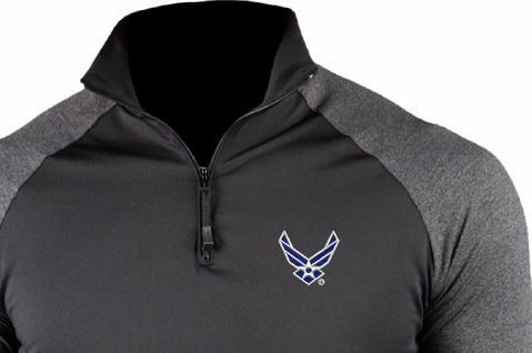 U.S. Air Force HAP Wings ProWikMax 2-Tone 1/4 Zip Long Sleeve Shirt