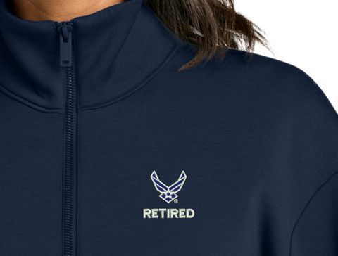 U.S. Air Force HAP Wings Retired Women's Soft Spacer Quarter-Zip
