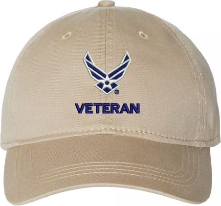 U.S. Air Force Hap Wings Veteran Khaki Unstructured Dad Cap
