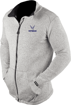 U.S. Air Force HAP Wings Veteran Knit HEATR Long Sleeve Full Zip