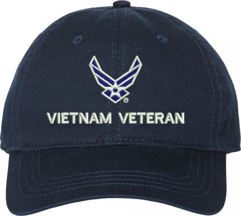 U.S. Air Force HAP Wings Vietnam Veteran Unstructured Dad Cap