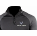 U.S. Air Force HAP Wings with Text ProWikMax 2-Tone 1/4 Zip Long Sleeve Shirt