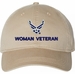U.S. Air Force HAP Wings Woman Veteran Unstructured Dad Cap