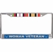 U.S. Air Force Iraq & Afghanistan War Ribbons Woman Veteran License Plate Frame