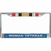 U.S. Air Force Iraq War Ribbon Woman Veteran License Plate Frame