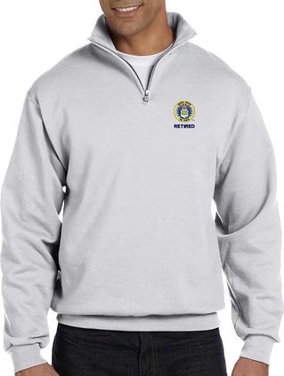 U.S. Air Force Retired Ash Quarter-Zip Pullover Large