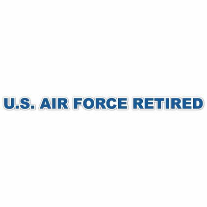 U.S. AIR FORCE RETIRED MILITARY VINYL TRANSFER WINDOW STRIP