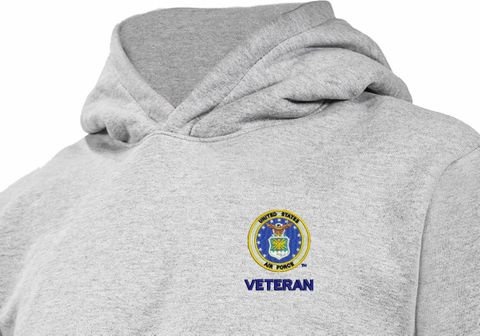 U.S. Air Force Seal Veteran Heavy Weight Fleece Hoodie
