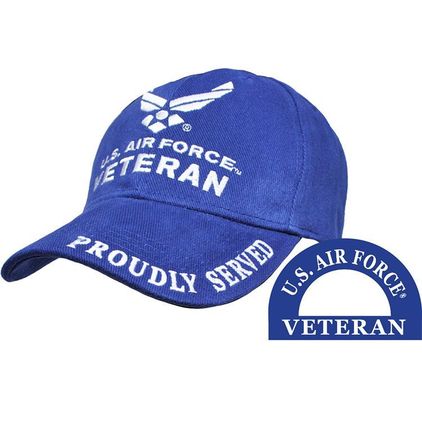 U.S. Air Force Veteran Embroidered Royal Blue Cap