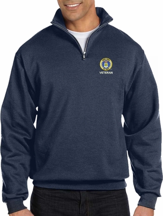 U.S. Air Force Veteran Embroidered Quarter-Zip Pullover