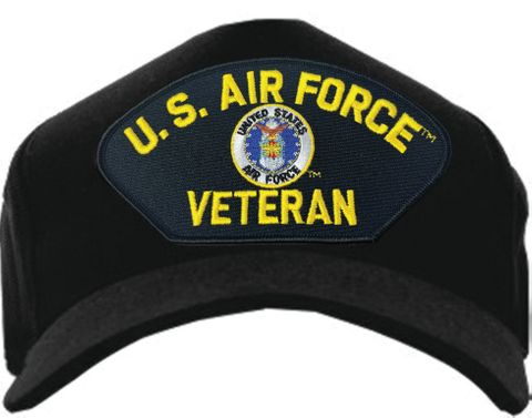 U.S. Air Force Veteran with Crest Emblematic Ball Cap
