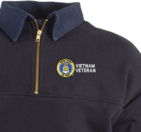 U.S. Air Force Vietnam Veteran Game Sportswear Firefighters Quarter-Zip Work Shirt