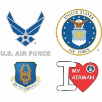 U.S. Air Force Window Decals and Stickers Thumbnail Illustration