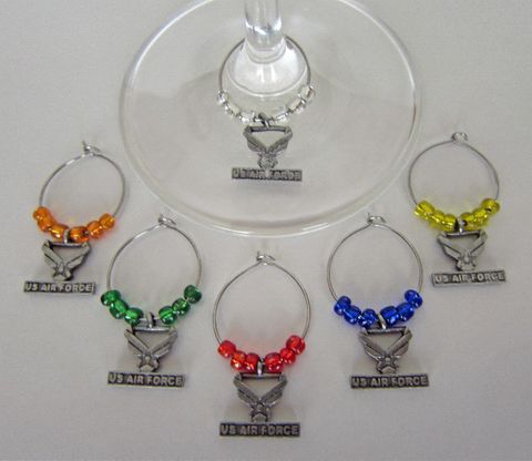 U.S. Air Force Wine Glass Charms