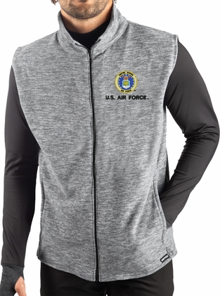 U.S. Air Force with Emblem Polar Fleece Full Zip Vest