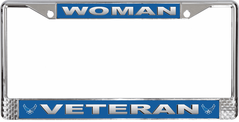 U.S. Air Force Woman Veteran License Plate Frame