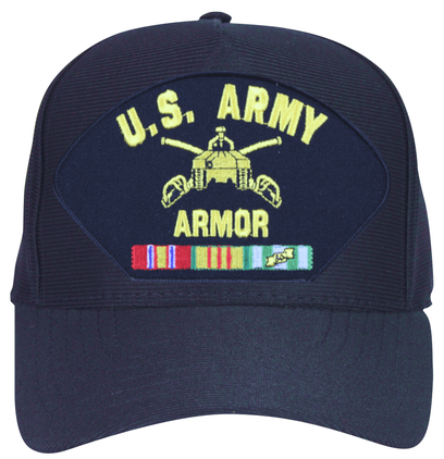 U.S. Armor with Crossed Swords and Vietnam Veteran Ribbons Ball Cap