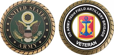 U.S. Army 103rd Field Artillery Brigade Veteran Challenge Coin
