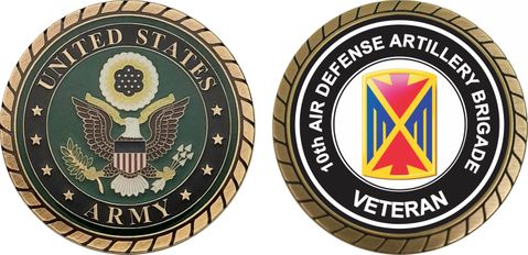 U.S. Army 10th Air Defense Artillery Brigade Veteran Challenge Coin