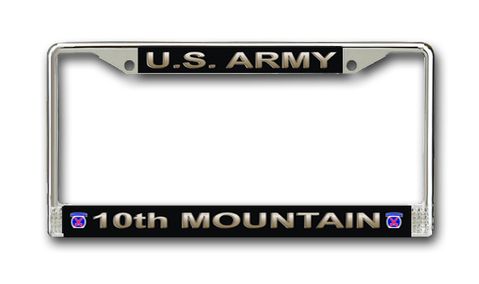 U.S. Army 10th Mountain Division License Plate Frame