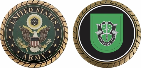 U.S. Army 10th Special Forces Group Flash Challenge Coin
