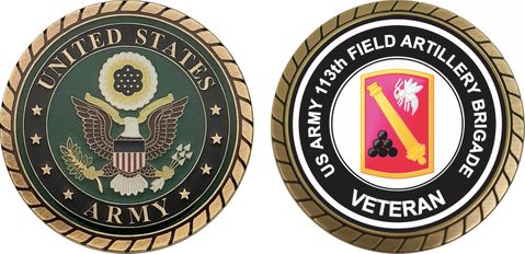 U.S. Army 113th Field Artillery Brigade Veteran Challenge Coin