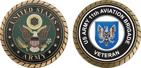 U.S. Army 11th Aviation Brigade Veteran Challenge Coin