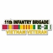 U.S. Army 11th Infantry Brigade Vietnam Veteran Window Strip Decal