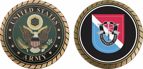 U.S. Army 11th Special Forces Group Flash Challenge Coin