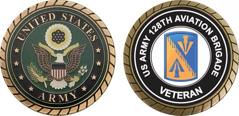 U.S. Army 128th Aviation Brigade Veteran Challenge Coin