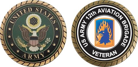 U.S. Army 12th Aviation Brigade Veteran Challenge Coin