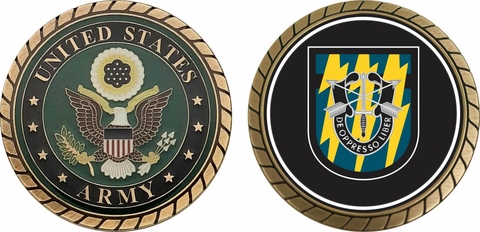 U.S. Army 12th Special Forces Group Flash Challenge Coin