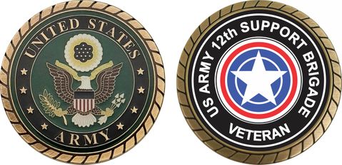 U.S. Army 12th Support Brigade Veteran Challenge Coin