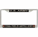 U.S. Army 135th Field Artillery Brigade License Plate Frame