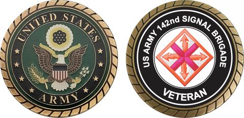 U.S. Army 142nd Signal Brigade Veteran Challenge Coin