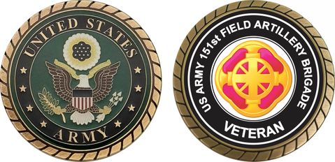 U.S. Army 151st Field Artillery Brigade Veteran Challenge Coin