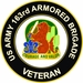 U.S. Army 163rd Armored Brigade Unit Crest Veteran Sticker Decal