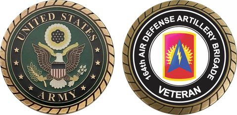 U.S. Army 164th Air Defense Artillery Brigade Veteran Challenge Coin
