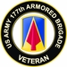 U.S. Army 177th Armored Brigade Veteran Sticker Decal