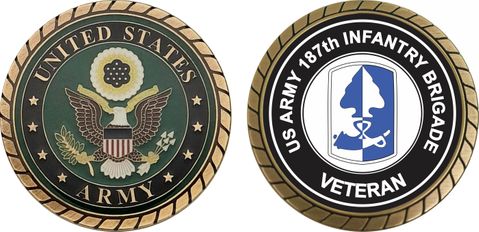 U.S. Army 187th Infantry Brigade Veteran Challenge Coin