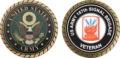 U.S. Army 187th Signal Brigade Veteran Challenge Coin