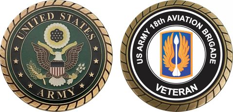 U.S. Army 18th Aviation Brigade Veteran Challenge Coin