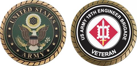 U.S. Army 18th Engineer Brigade Veteran Challenge Coin