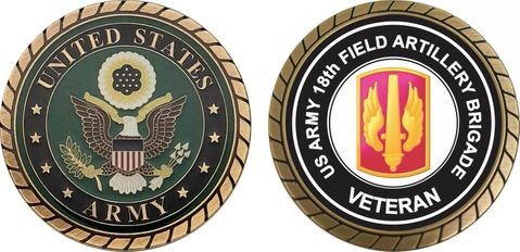 U.S. Army 18th Field Artillery Brigade Veteran Challenge Coin