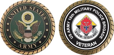 U.S. Army 18th Military Police Brigade Veteran Challenge Coin