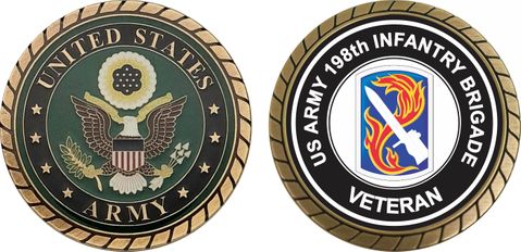 U.S. Army 198th Infantry Brigade Veteran Challenge Coin