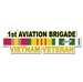 U.S. Army 1st Aviation Brigade Vietnam Veteran Window Strip Decal