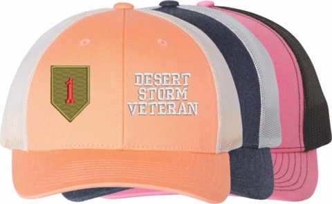 U.S. Army 1st Infantry Division Desert Storm Veteran Women's Split-Cap